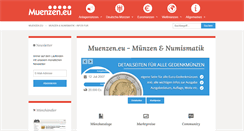 Desktop Screenshot of muenzen.eu