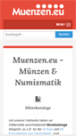 Mobile Screenshot of muenzen.eu
